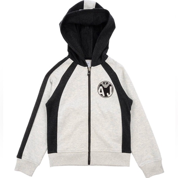 Armani Jr zip-Up Hoodie Sweatshirt Size 8 - Picture 1 of 2
